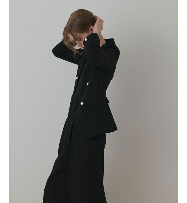 GRACE CONTINENTAL「パールボタンノーカラージャケット」|ノーカラージャケット|