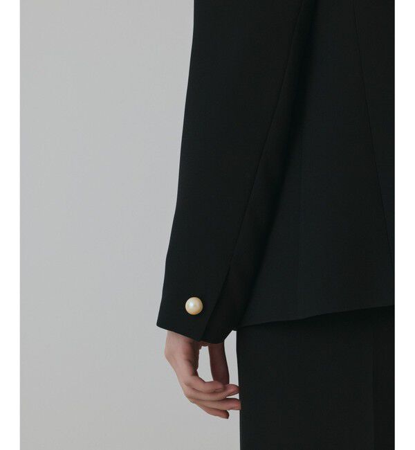 GRACE CONTINENTAL「パールボタンノーカラージャケット」|ノーカラージャケット|