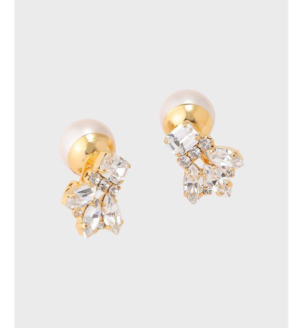 GRACE CONTINENTAL「ビジューパールイヤークリップ」|イヤリング|