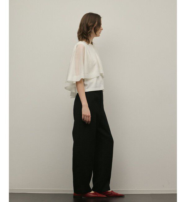 GRACE CONTINENTAL「シアーケープニットカーディガン」|カーディガン|