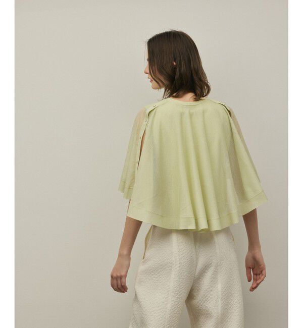 GRACE CONTINENTAL「シアーケープニットカーディガン」|カーディガン|