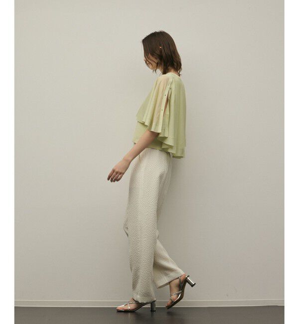 GRACE CONTINENTAL「シアーケープニットカーディガン」|カーディガン|