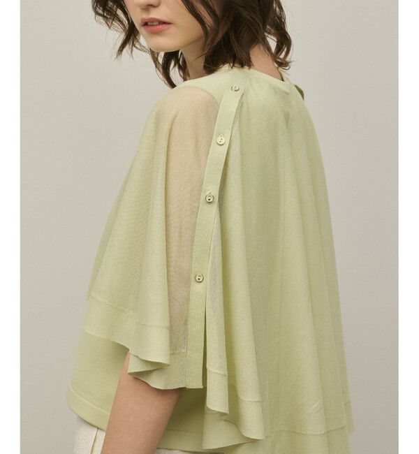 GRACE CONTINENTAL「シアーケープニットカーディガン」|カーディガン|