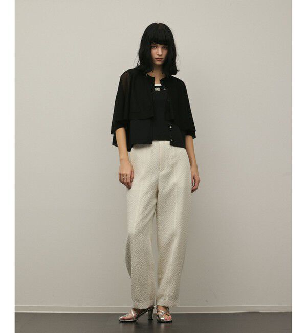 GRACE CONTINENTAL「シアーケープニットカーディガン」|カーディガン|