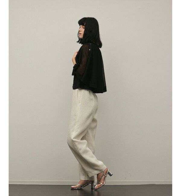 GRACE CONTINENTAL「シアーケープニットカーディガン」|カーディガン|