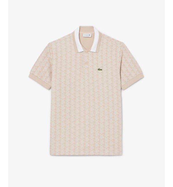 LACOSTE「モノグラムジャカード半袖ポロシャツ」|ポロシャツ|