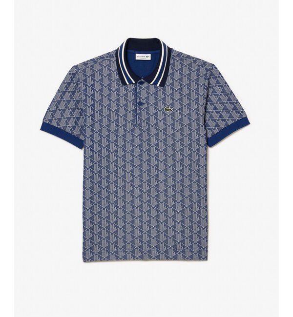 LACOSTE「モノグラムジャカード半袖ポロシャツ」|ポロシャツ|