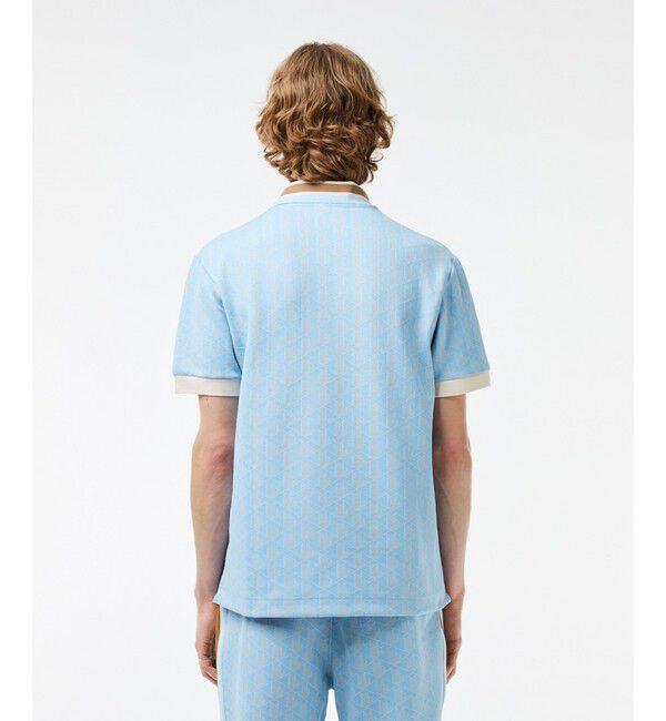LACOSTE「モノグラムジャカード半袖ポロシャツ」|ポロシャツ|