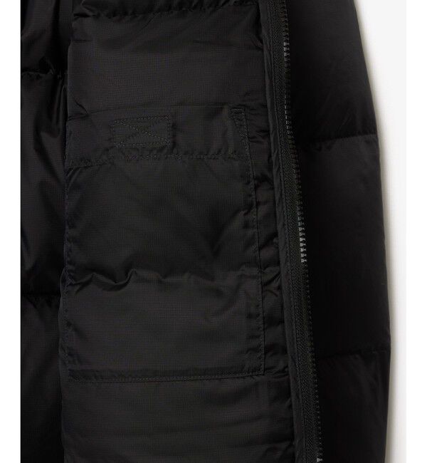 LACOSTE「撥水 バックステッチ スタンドカラー フーデッドダウンジャケット」|ダウン|