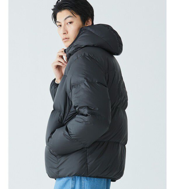 LACOSTE「撥水 バックステッチ スタンドカラー フーデッドダウンジャケット」|ダウン|