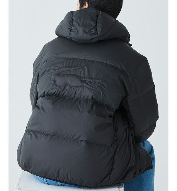 LACOSTE「撥水 バックステッチ スタンドカラー フーデッドダウンジャケット」|ダウン|