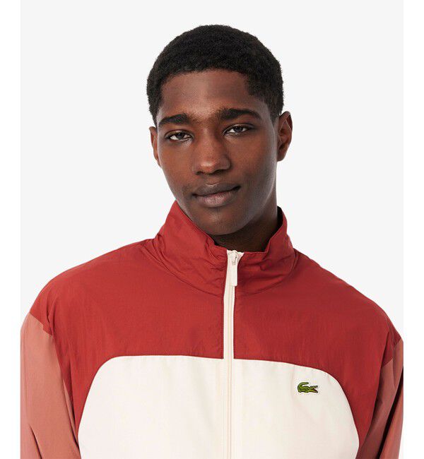LACOSTE「トリコカラーリング撥水トラックジャケット」|ブルゾン・スタジャン|