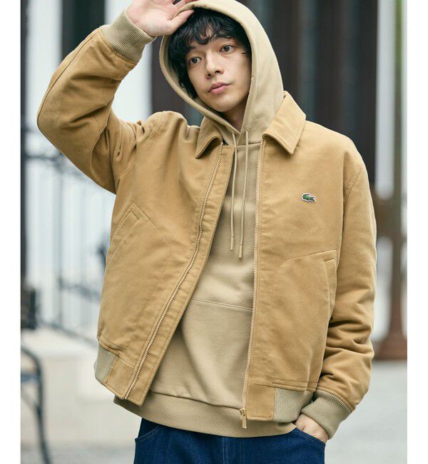 LACOSTE「パデッドモールスキンジャケット / 中綿ブルゾン」|ブルゾン・スタジャン|