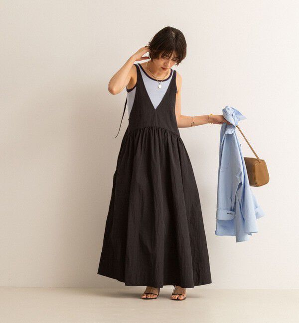 MAQWEL「【追加】【MAQWEL/マクウェル】ソフトタフタワンピース」|ワンピース|