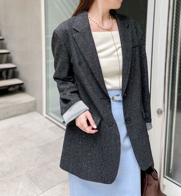 NOLLEY'S sophi「シルクネップツイードオーバージャケット」|テーラードジャケット|