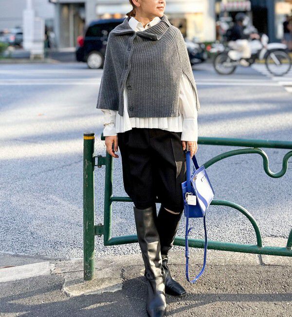 NOLLEY'S「《手洗い可能》2WAYニットポンチョ」|ニット・セーター|