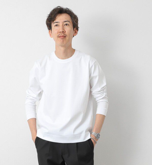 NOLLEY'S goodman「《ビジカジ対応》超長綿ハイゲージシルケット ポンチドレスCN ロンT 25AW」|Tシャツ・カットソー|