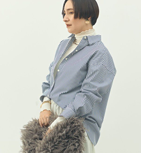 NOLLEY'S「MY STANDARD ウォッシャブルレギュラーシャツ」|シャツ・ブラウス|ネイビー系3