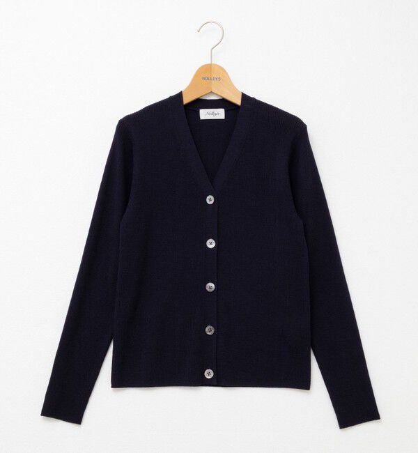 NOLLEY'S「《手洗い可能》16GマレーリブVネックカーディガン」|カーディガン|
