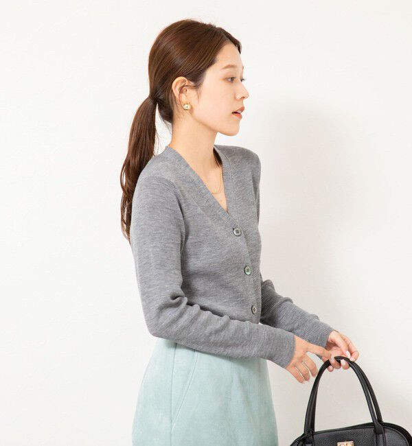 NOLLEY'S「《手洗い可能》16GマレーリブVネックカーディガン」|カーディガン|