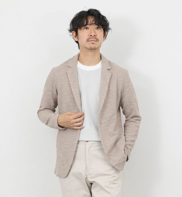 Stutostein「《ビジカジ対応》ツィードジャージーテーラーCD 26SS」|カーディガン|