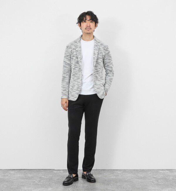 Stutostein「《ビジカジ対応》ツィードジャージーテーラーCD 26SS」|カーディガン|
