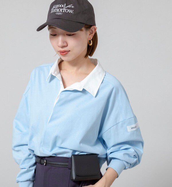 MAQWEL「【新色追加】【MAQWEL/マクウェル】ウォッシャブルBIGラガーシャツ」|シャツ・ブラウス|サックス