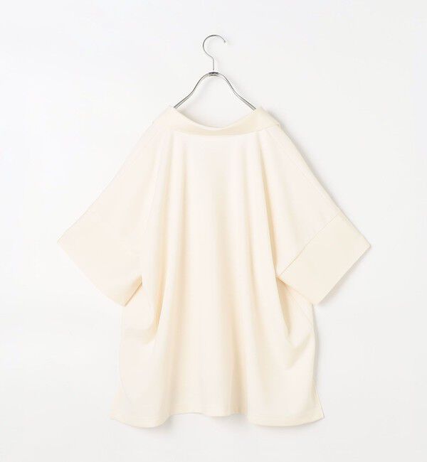 Rie Miller「ウォッシャブルョーポロ襟ハーフスリーブジゼットダンボール」|ポロシャツ|