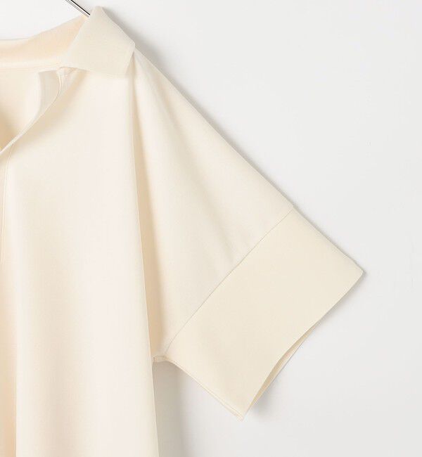 Rie Miller「ウォッシャブルョーポロ襟ハーフスリーブジゼットダンボール」|ポロシャツ|