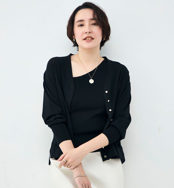 NOLLEY'S「【一部WEB限定カラー】《手洗い可能》エアリータッチゆったりVネックカーディガン」|カーディガン|