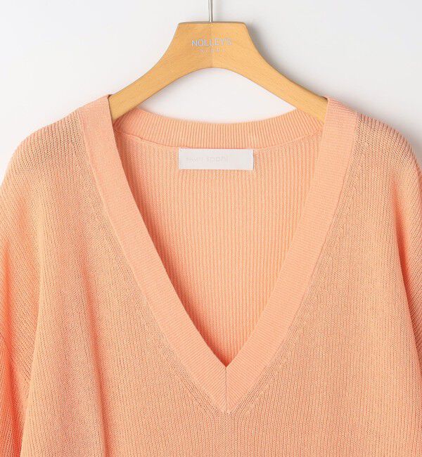 NOLLEY'S sophi「《手洗い可能》ペーパー混深V片畦プルオーバー」|ニット・セーター|