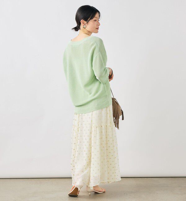 NOLLEY'S sophi「《手洗い可能》ペーパー混深V片畦プルオーバー」|ニット・セーター|