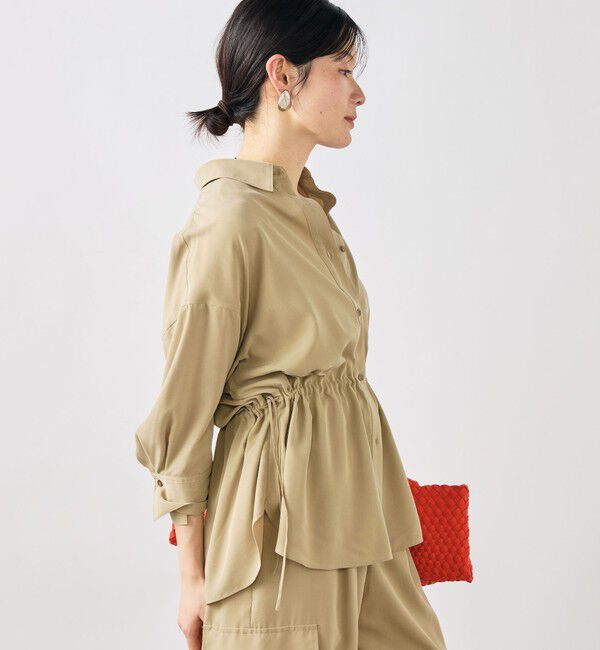 NOLLEY'S「《セットアップ対応》ウォッシャブルサンドウォッシュシャツ」|シャツ・ブラウス|