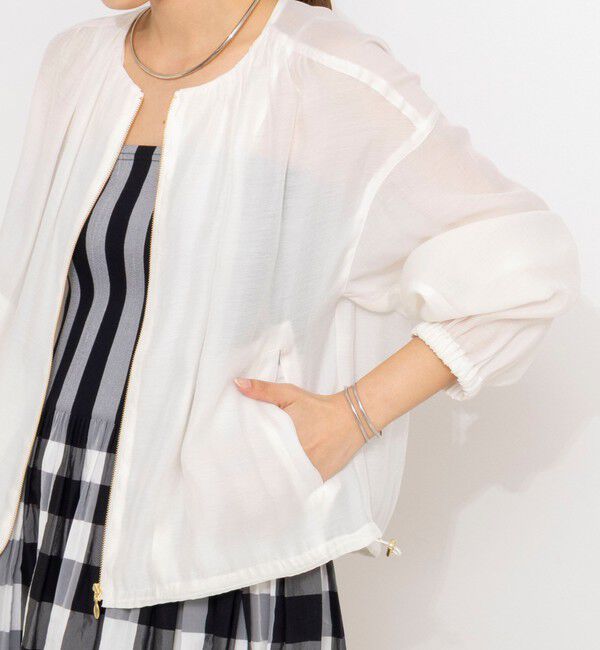 NOLLEY'S「ウォッシャブルシアージップアップブルゾン」|ブルゾン・スタジャン|