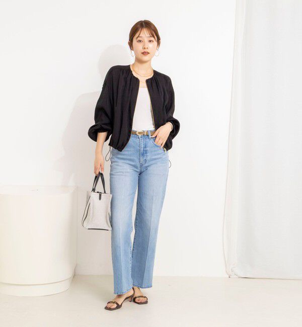 NOLLEY'S「ウォッシャブルシアージップアップブルゾン」|ブルゾン・スタジャン|