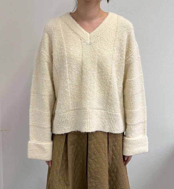 fredy emue「ブークレニットVネックプルオーバー」|ニット・セーター|