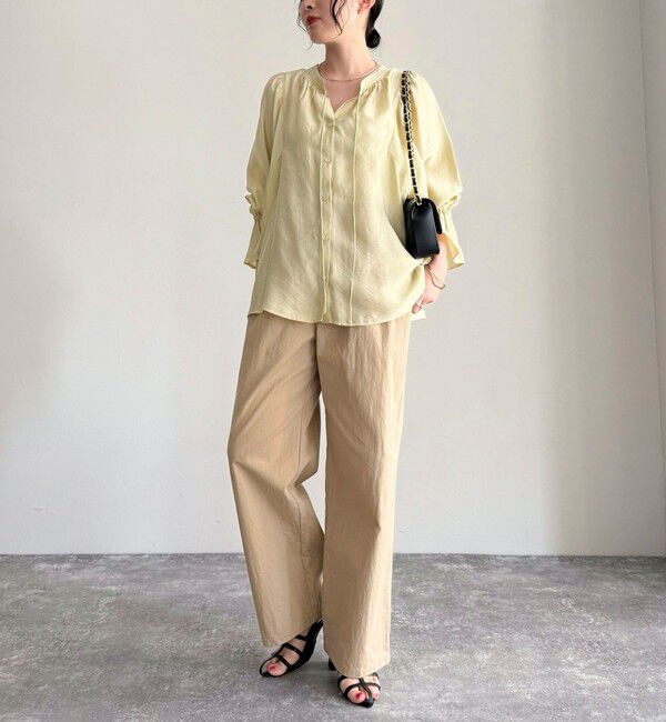 fredy emue「シャイニーシアー2WAYギャザーブラウス」|シャツ・ブラウス|