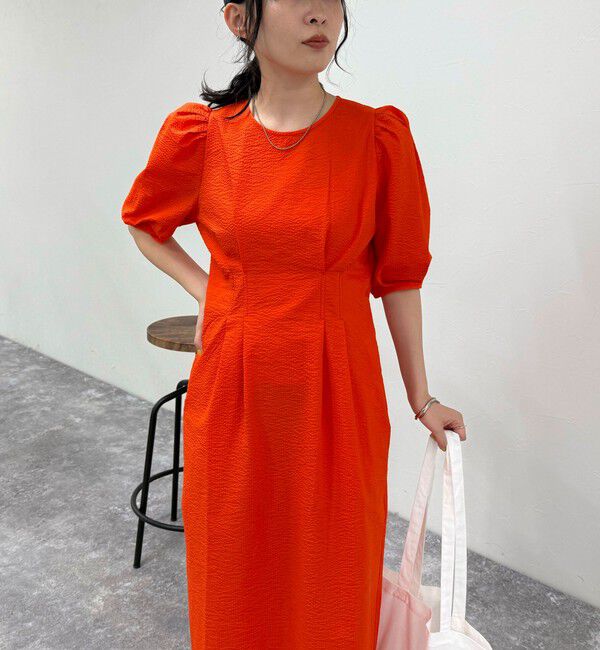 fredy emue「コットンリップルウエストシェイプワンピース」|ワンピース|