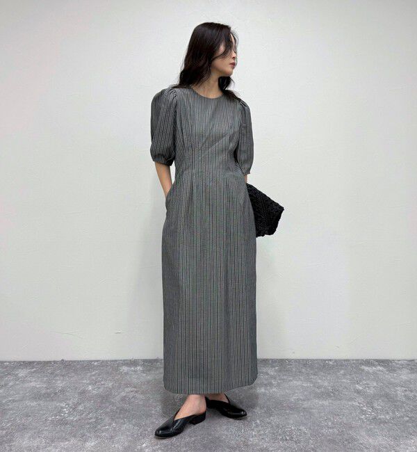 fredy emue「コットンリップルウエストシェイプワンピース」|ワンピース|