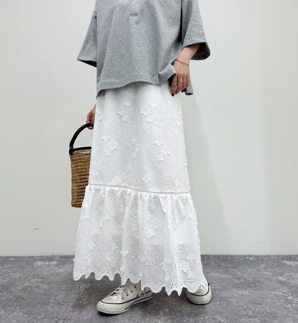 fredy emue「コットンレースギャザースカート」|スカート|