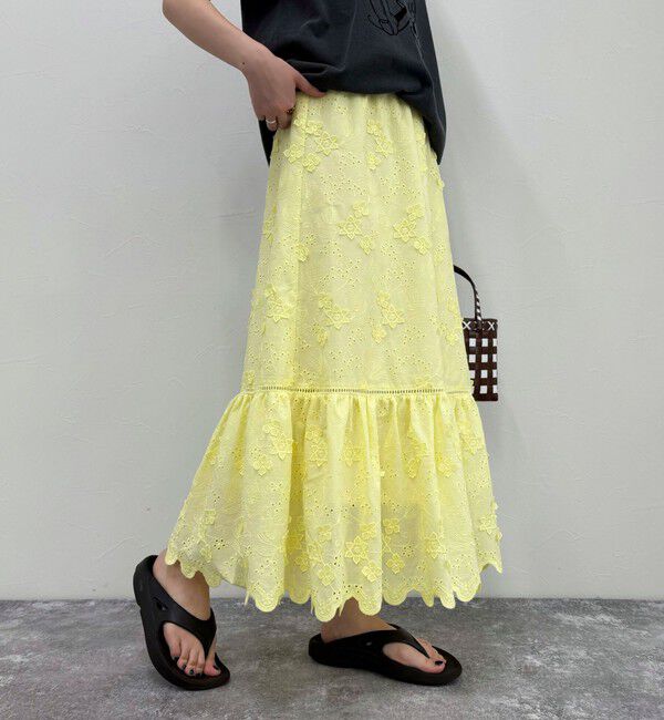 fredy emue「コットンレースギャザースカート」|スカート|