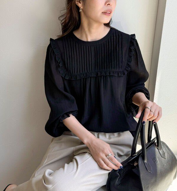 fredy emue「ピンタックギャザーブラウス」|シャツ・ブラウス|