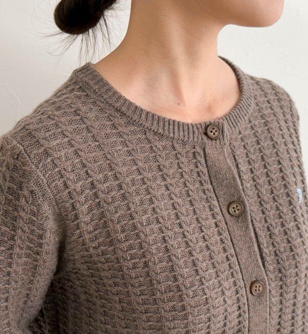 fredy emue「FR刺繍ケーブル柄ニットカーディガン」|ニット・セーター|