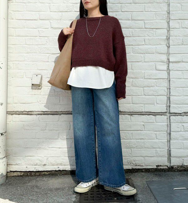 fredy emue「キラキラクロップド丈ニットプルオーバー」|ニット・セーター|