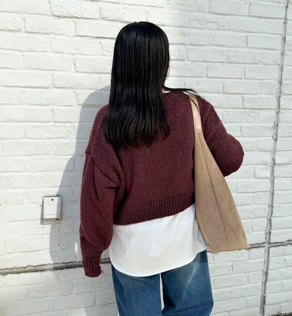 fredy emue「キラキラクロップド丈ニットプルオーバー」|ニット・セーター|