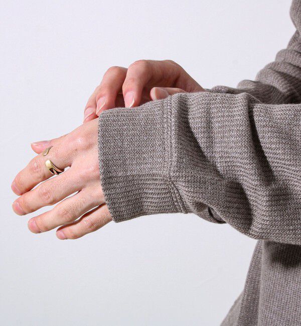 GLOSTER「【1枚でレイヤード見え】畦ニットソー裏起毛フェイクレイヤードロングスリーブ」|Tシャツ・カットソー|