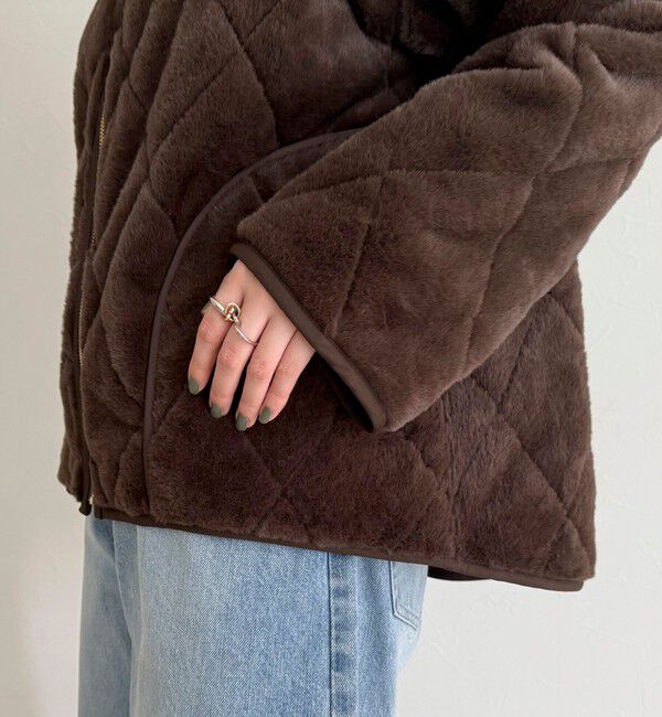 fredy emue「ファーキルトジップコート」|その他|