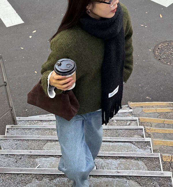 fredy emue「ミドル丈片畦ニットプルオーバー」|ニット・セーター|