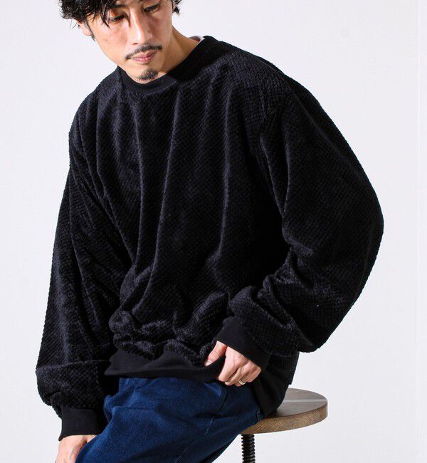 GLOSTER「【とろける暖かさ】パイナップルフリースクルーネックスウェット」|スウェット・ジャージ|