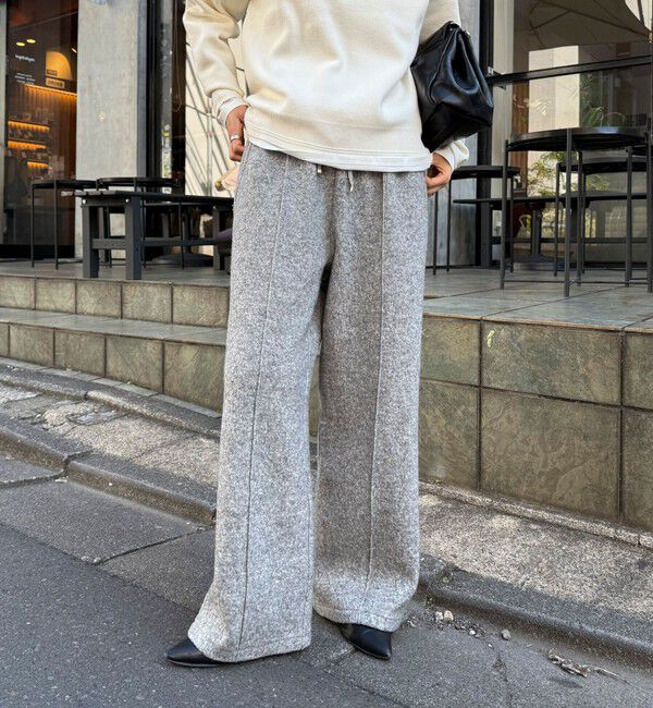 fredy emue「ブークレーウールイージーパンツ」|チノ|グレー